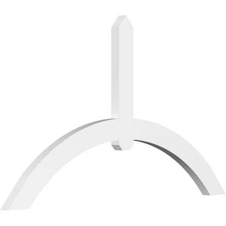 Ekena Millwork Archdale Architectural Grade PVC Gable Bracket, 60"W x 35"H x 2"D x 4"F, 14/12 Pitch GBP060X35X0204ARC00